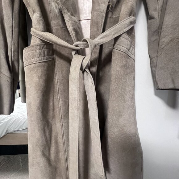 Vintage Collection D'Artisan by The Leather Ranch Tan Leather Coat, Size S - Picture 11 of 13